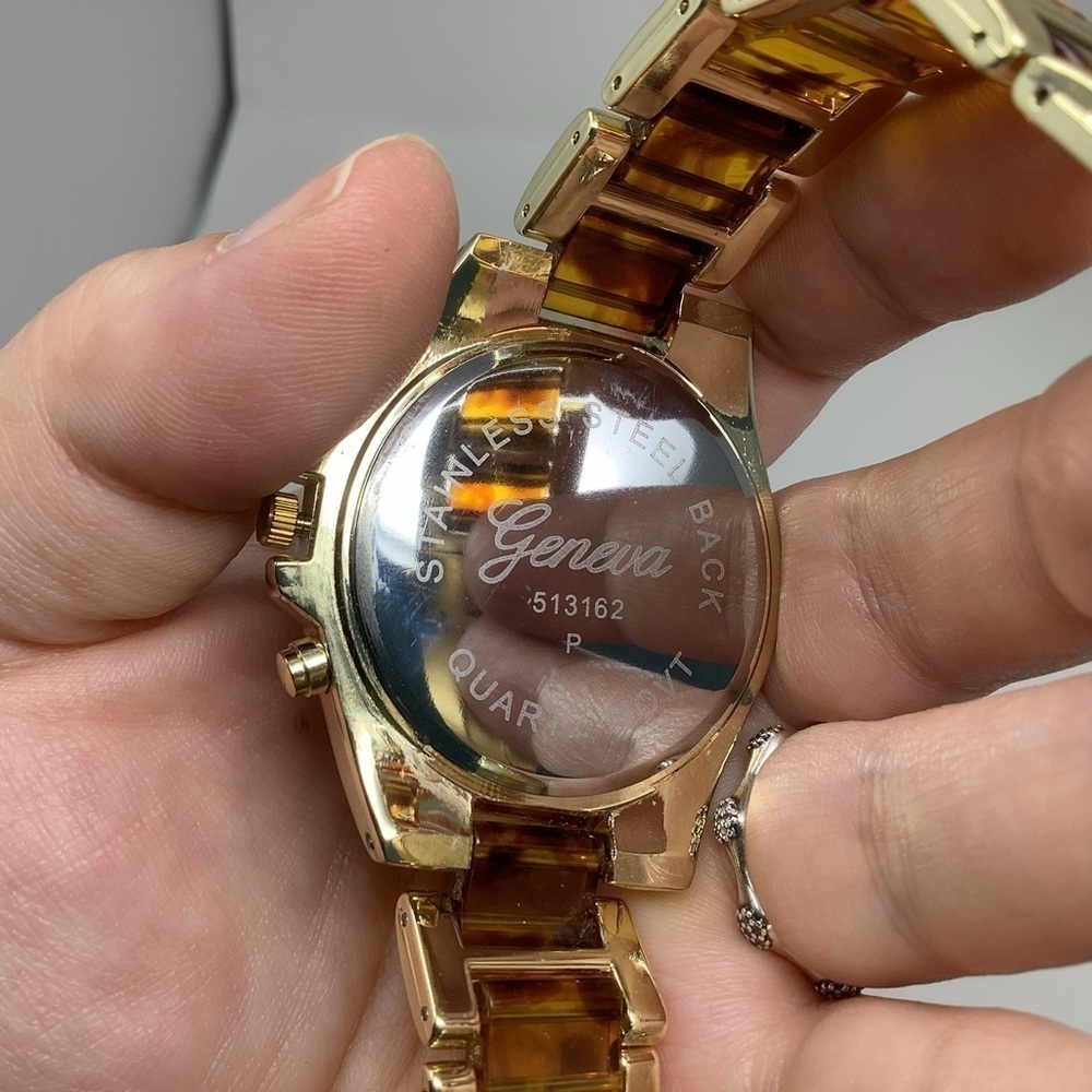 Geneva Gold-tone and Tortoise Shell Watch No.513162 - Picture 4 of 7